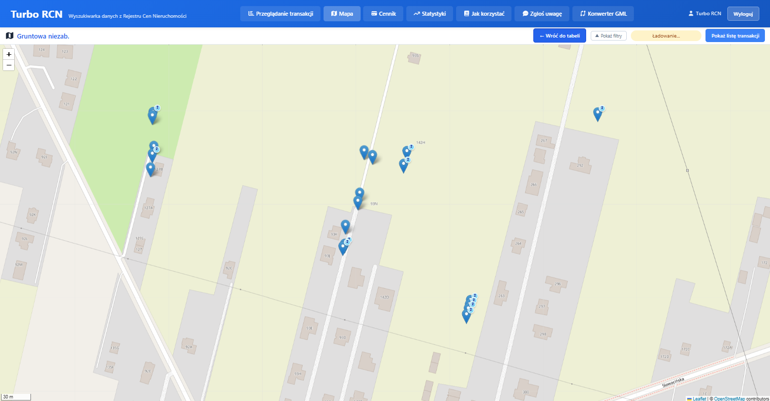 Turbo RCN – widok mapowy